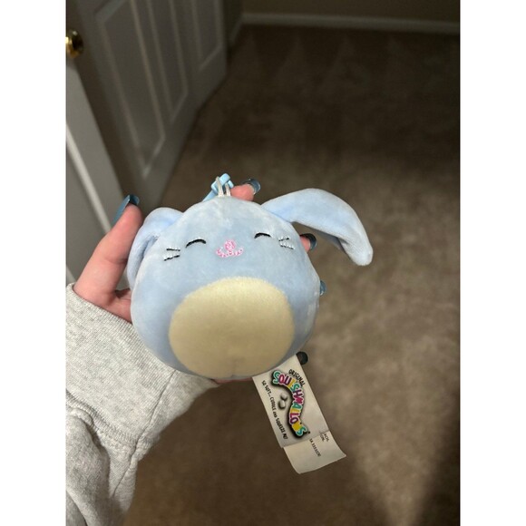 Squishmallows Sebastian the Bunny 2" Stuffed Plush Clip - Picture 1 of 3